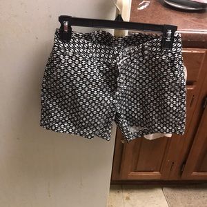 Black and white shorts